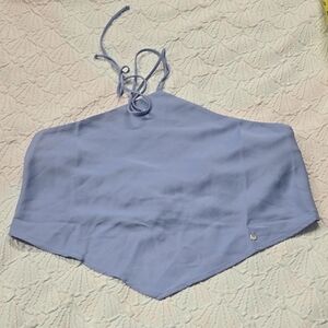 Fabletics Soft Blue Scarf Top